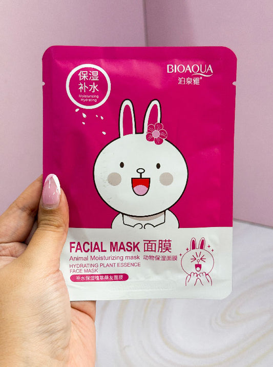 Mascarilla de animalitos en velo