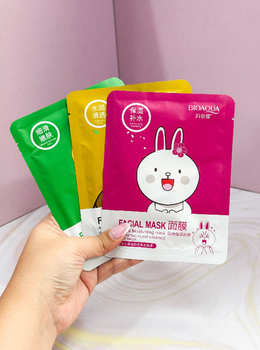 Mascarilla de animalitos en velo