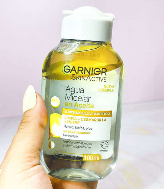 Agua micelar PEQUEÑA en aceite AMARILLA 100 ml Garnier