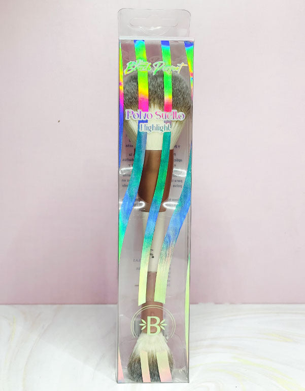 Bloom Brocha polvo suelto + iluminador Bloomshell
