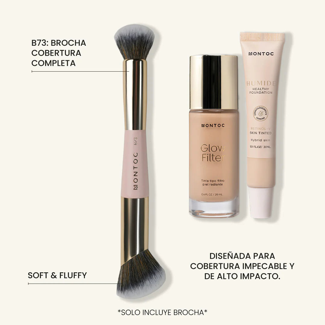 Brocha B73 de cobertura completa (bases y polvos) Montoc
