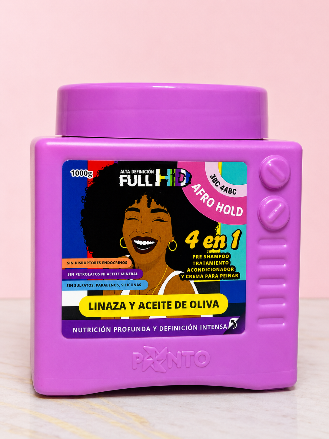 Tratamiento 4 en 1 FULL HD de Linaza y Aceite de Oliva AFRO HOLD Ponto