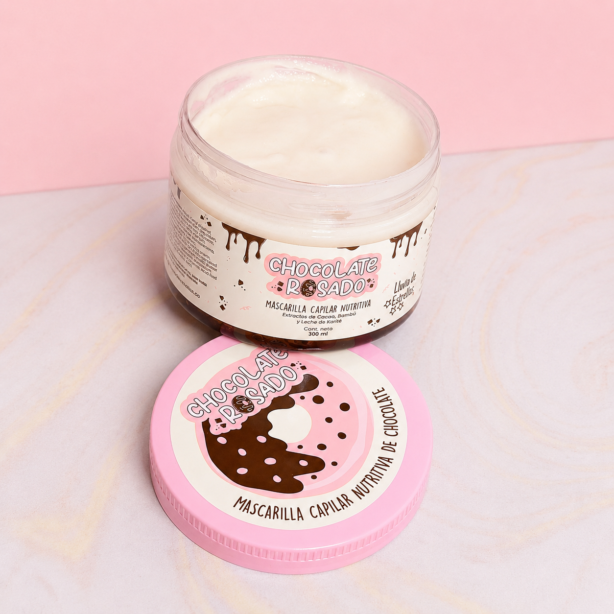 Mascarilla capilar chocolate rosado Lluvia de estrellas