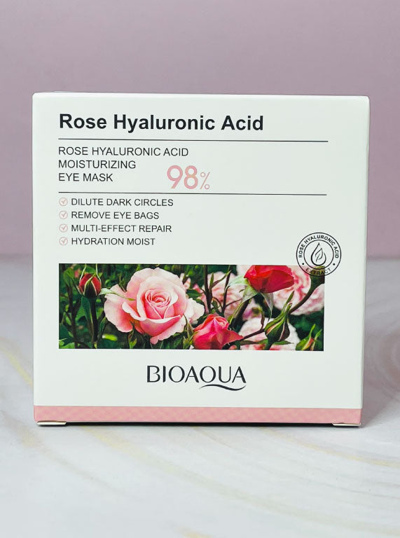 Colágeno de ojeras en cajita de rosas y ácido hialurónico Bioaqua