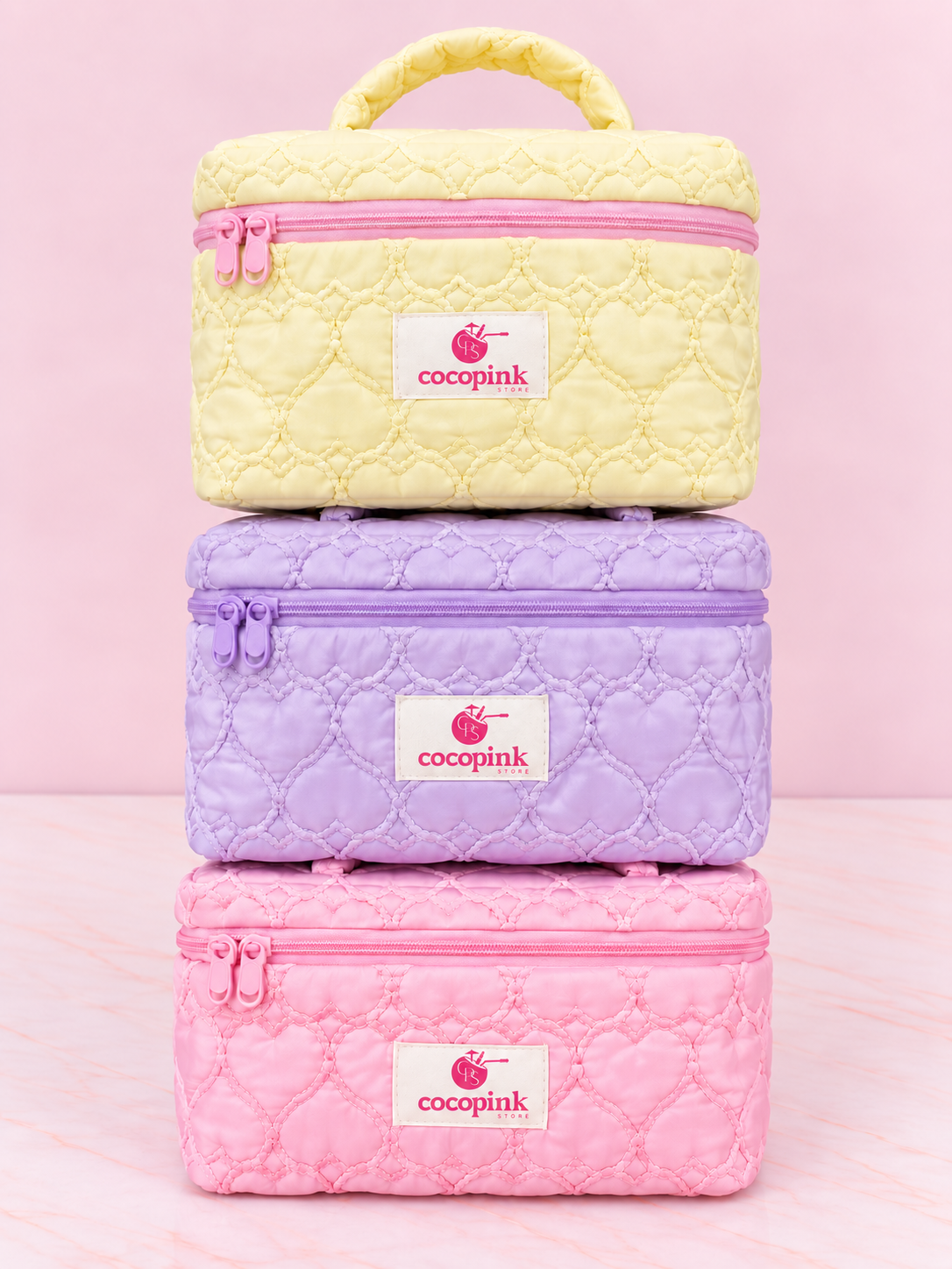 Cosmetiquera de Corazones Coco Pink REF OH-26-233