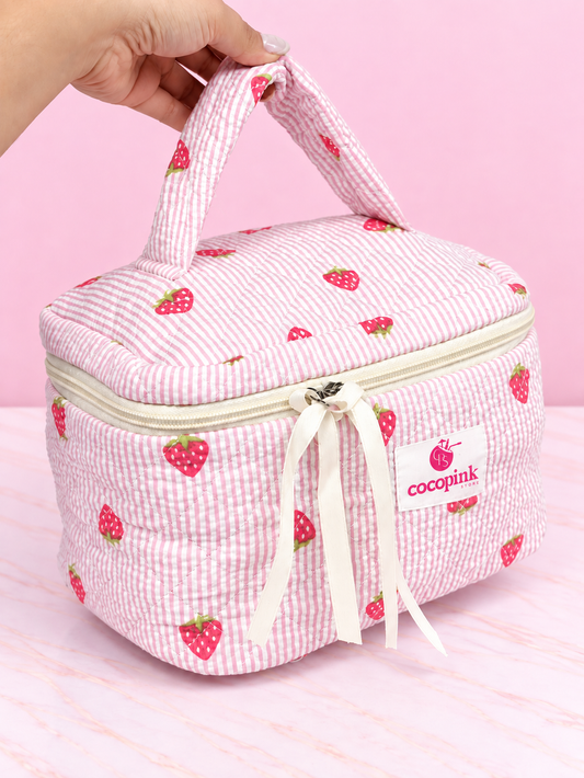 Cosmetiquera de Fresitas Coco Pink REF OH-26-232