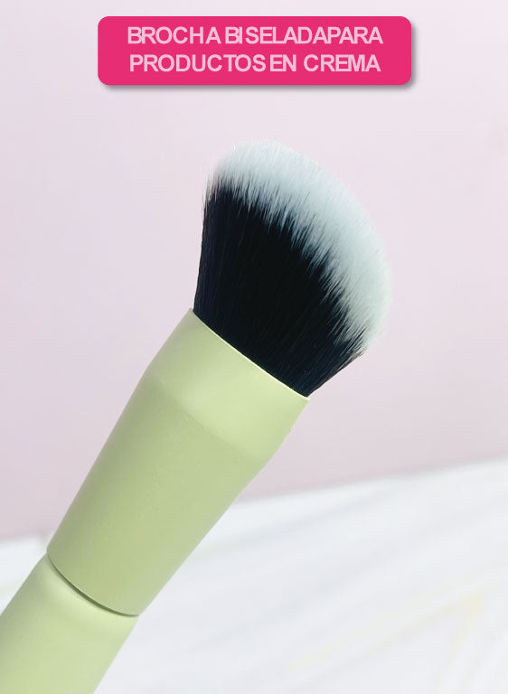Brocha Duo Glam para base/productos en crema DB02 Atenea