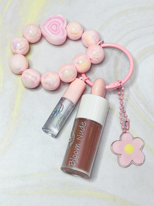 Dúo Nude + mini gloss hidratante Bloomshell