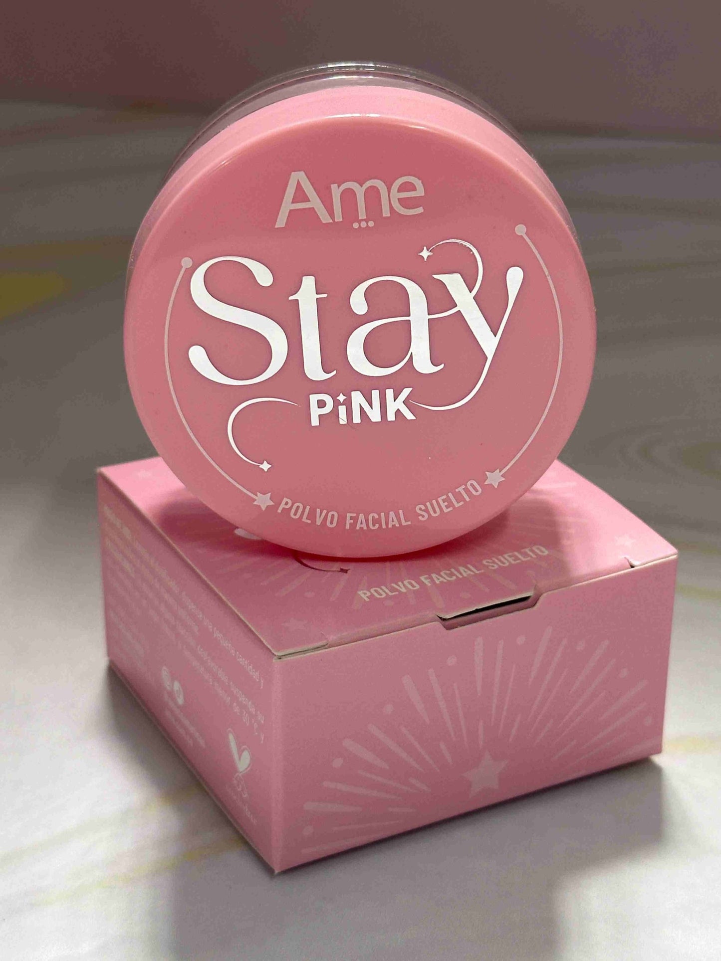 Polvo suelto rosado Stay Pink Ame