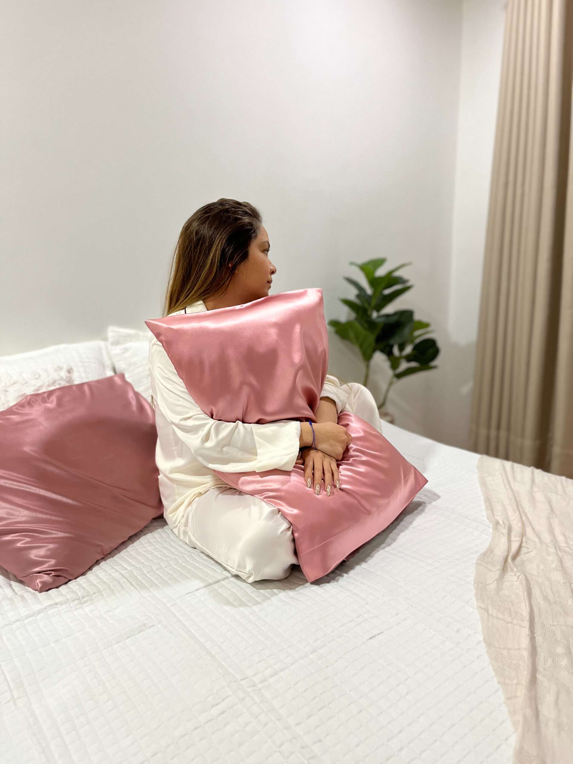 Funda Almohada Saten Funda De Seda Para El Cabello Funda De