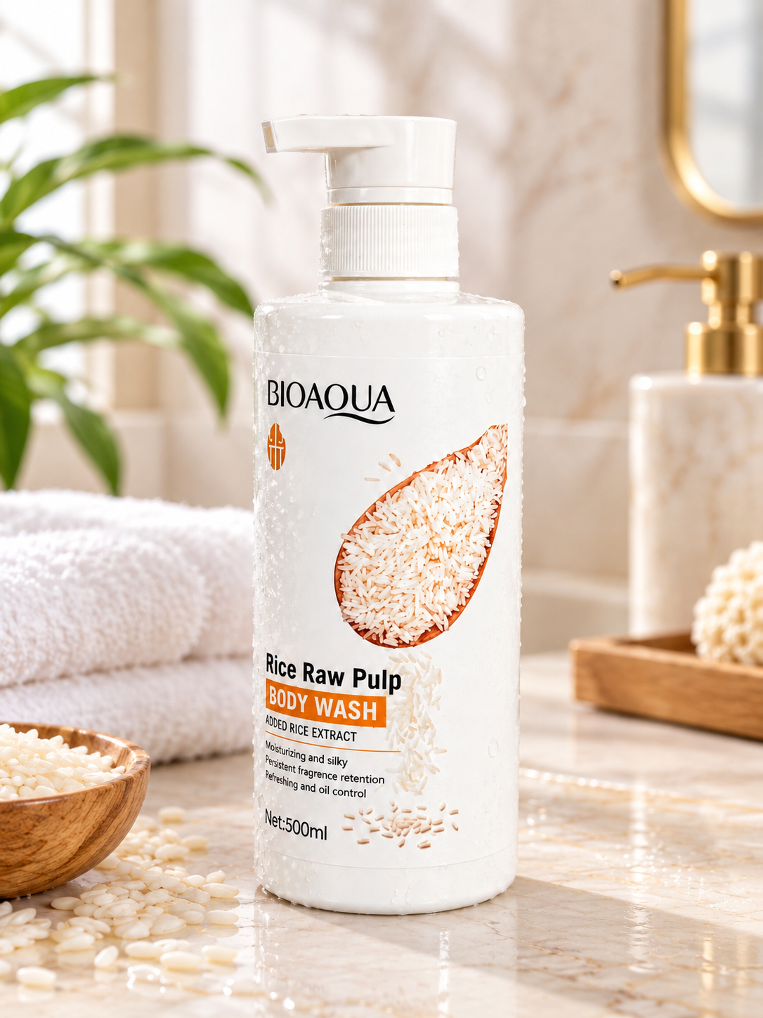 Jabón Corporal de ARROZ 500 ML Bioaqua