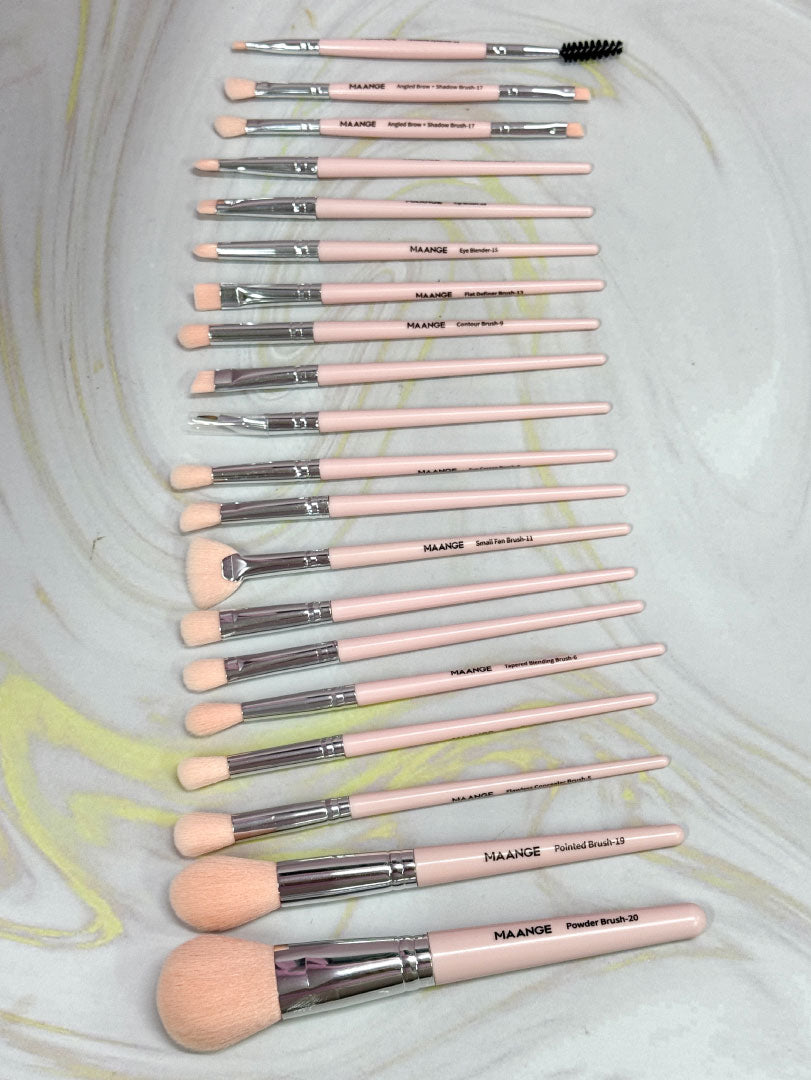 Kit de brochas Maange x 20 + Cosmetiquera
