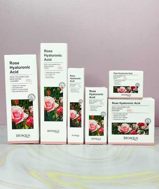 Kit de rosas y ácido hialurónico (6 PRODUCTOS) Bioaqua