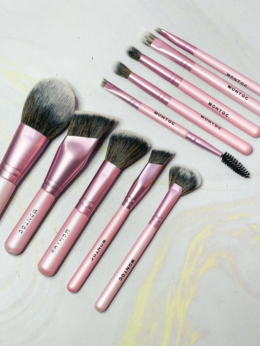 Kit de brochas viajero Ref 661 Luna Pink Montoc