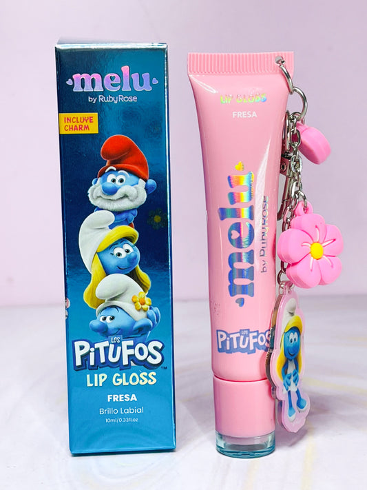 Lip Gloss Colapsible Pitufos Ruby Rose