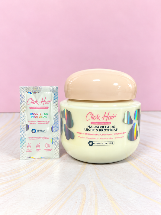 Mascarilla de Leche y Proteínas Línea Profesional Click Hair