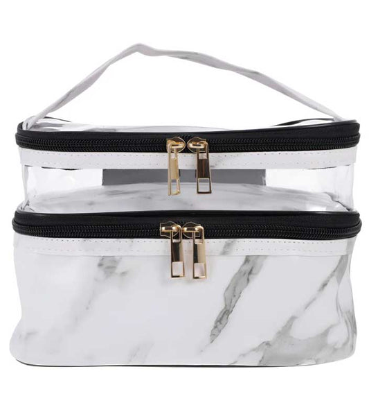 Organizador de maquillaje marmolizado