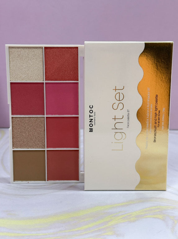 Paleta de bronceador, rubor e iluminador Light Set Montoc