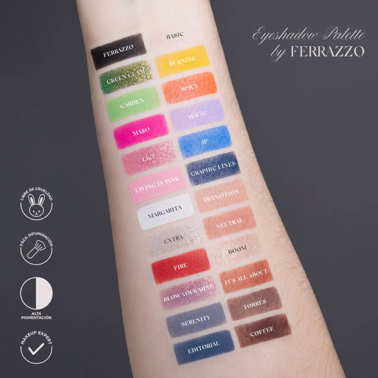 Paleta de sombras JD Ferrazzo by Atenea