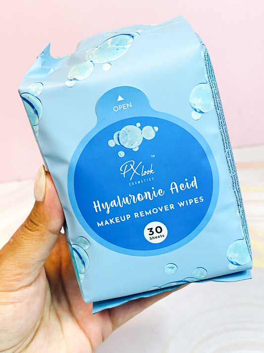 Pañitos desmaquillantes de ácido hialurónico AZULES x 30 unidades
