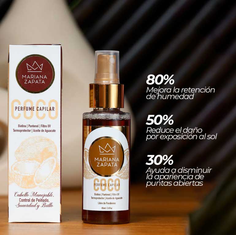 Perfume capilar de Coco Mariana Zapata