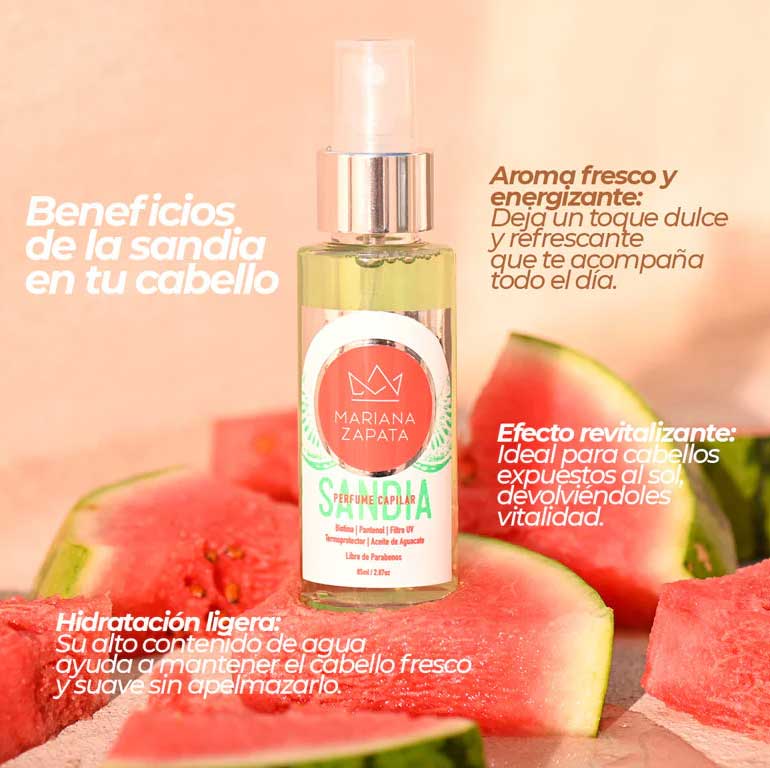 Perfume capilar de Sandía Mariana Zapata