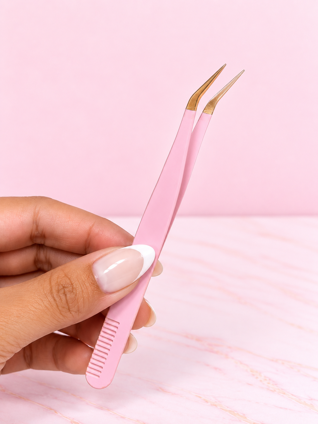 Pinza de Precisión Angular para Pestañas Beauty Tools REF OH-26-089