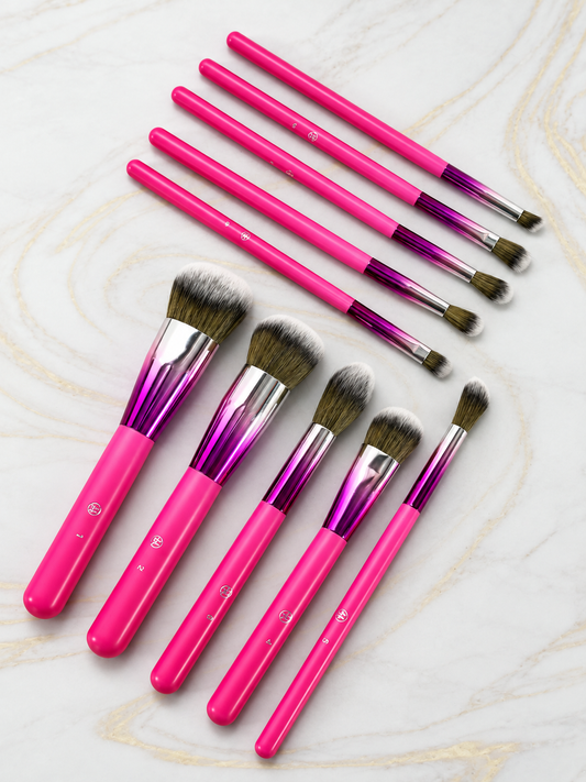 Kit de Brochas en Bolsa Fucsias X 10 REF OH-26-111