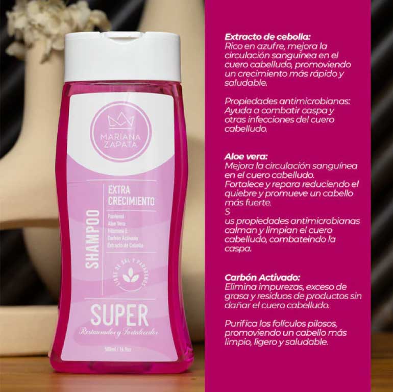 Shampoo extra crecimiento By Mariana Zapata