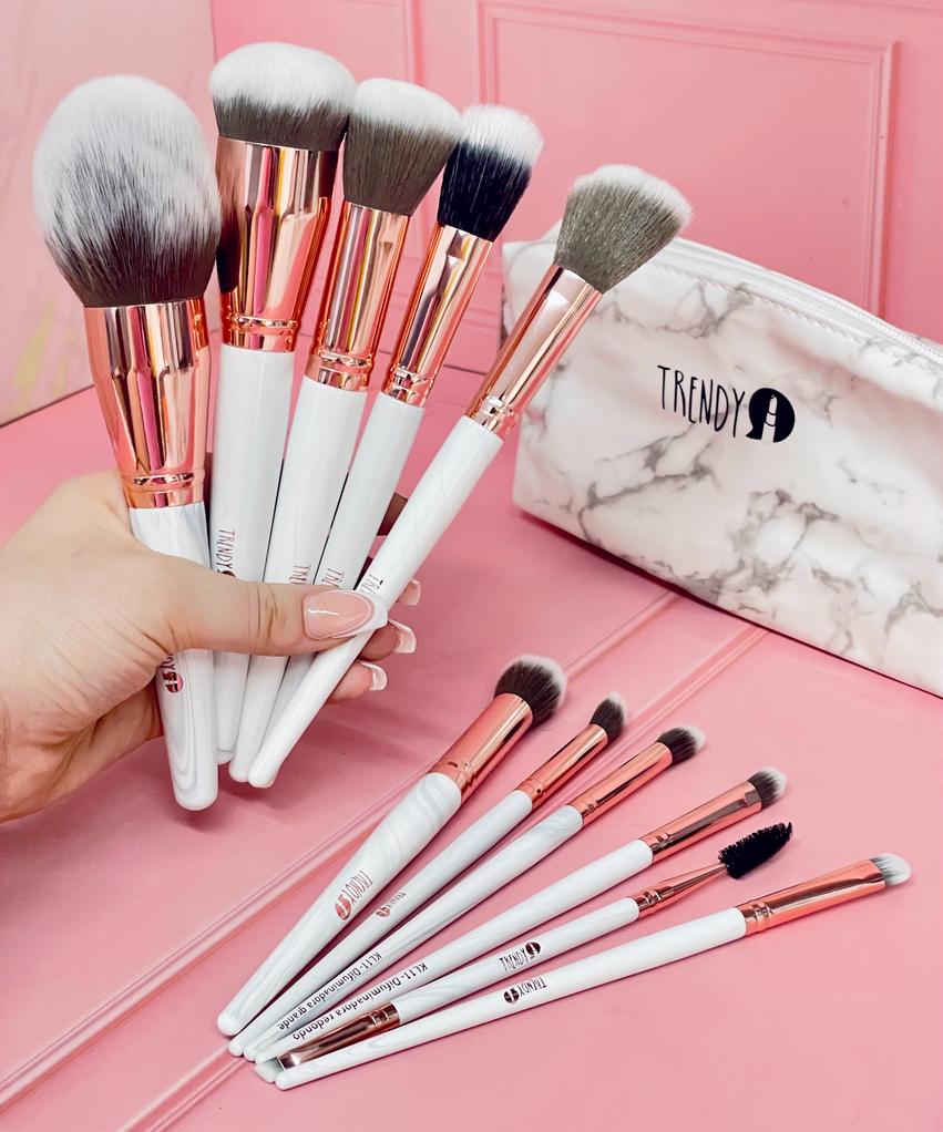 Kit de brochas mármol Luxury x 11 Trendy