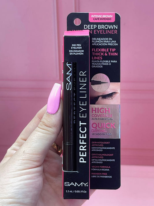 Delineador en plumón café oscuro Samy