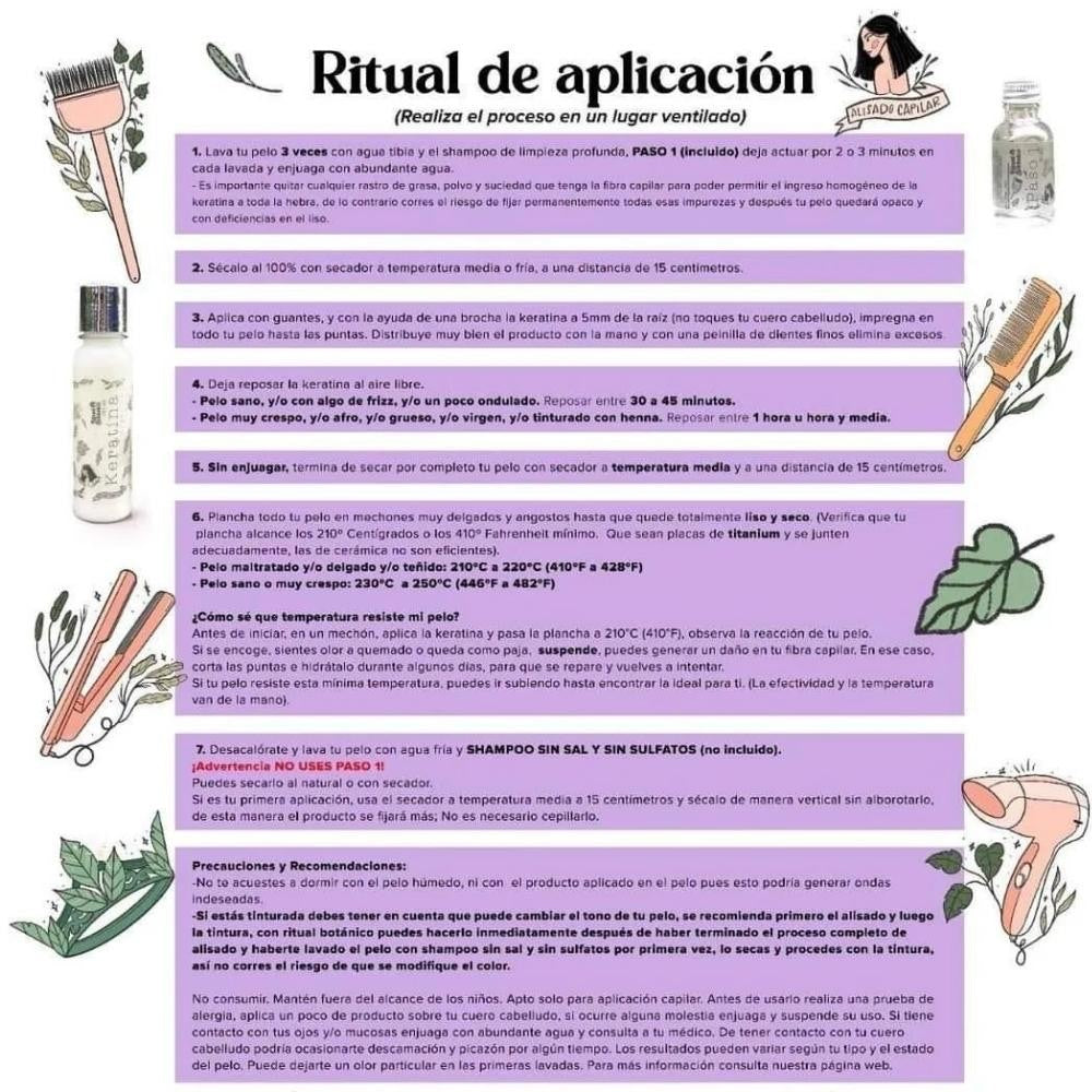 Keratina ritual botánico 1 litro NUEVO MÉTODO FLEXIBLE