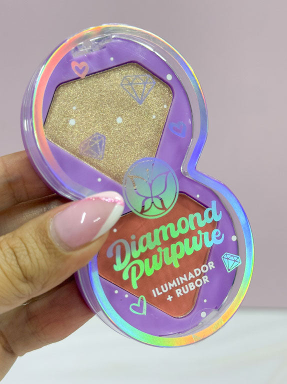 Iluminador + rubor diamond Purpure