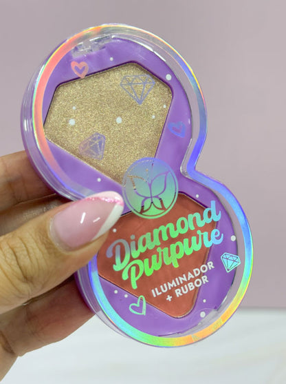 Iluminador + rubor diamond Purpure