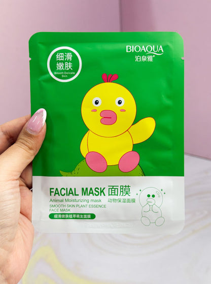 Mascarilla de animalitos en velo