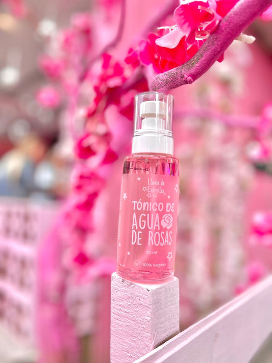 Tónico de agua de rosas lluvia de estrellas