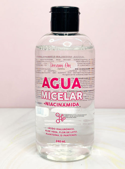 Agua micelar con ácido hialurónico 240 ml Dream On Cosmetics