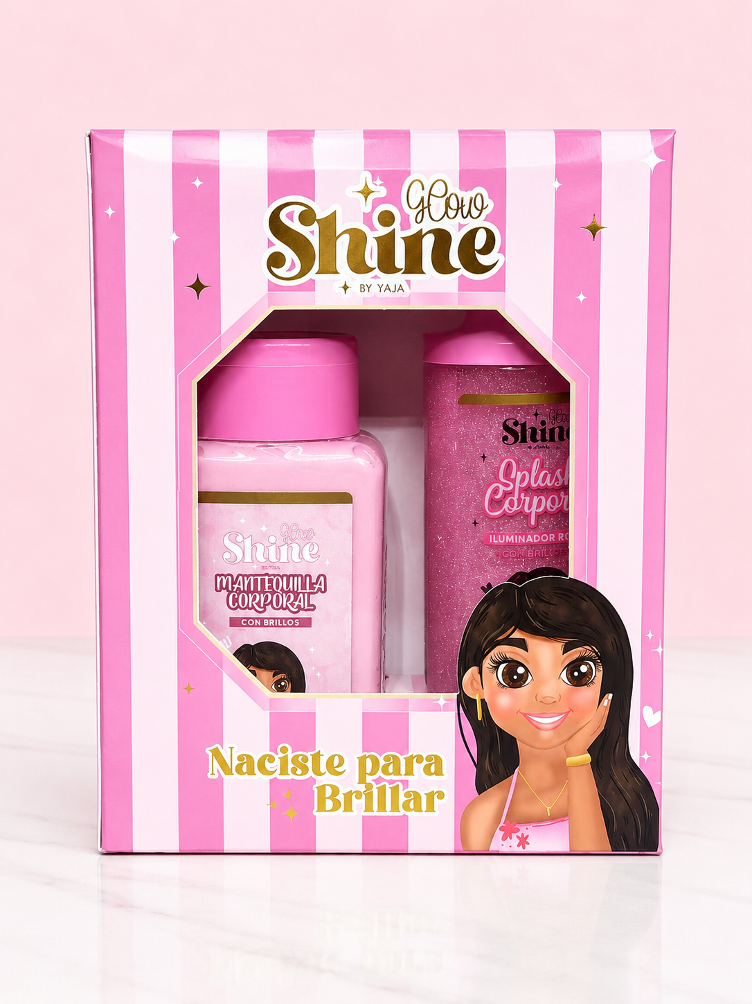 Brilli Combo GRANDE ROSADO Splash + Mantequilla Glow Shine By Yaja