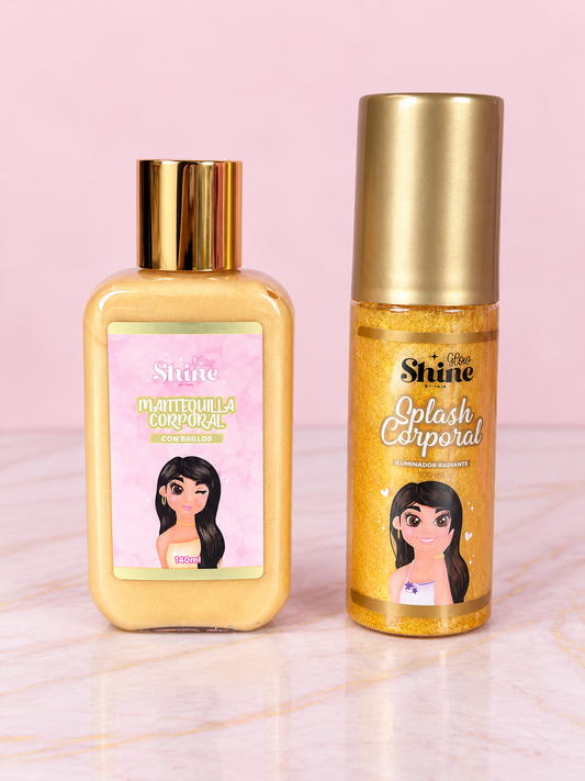 Brilli Combo MINI DORADO Splash + Mantequilla Glow Shine By Yaja