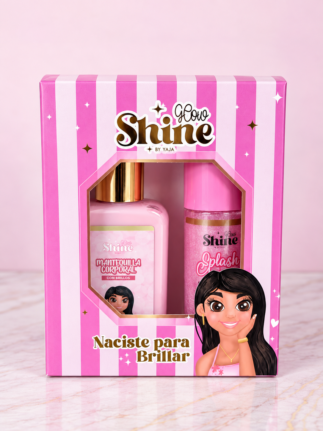 Brilli Combo MINI ROSADO Splash + Mantequilla Glow Shine By Yaja