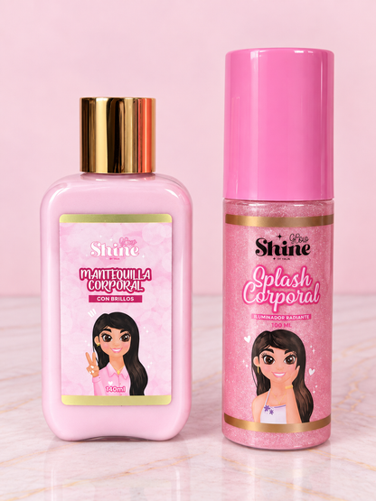 Brilli Combo MINI ROSADO Splash + Mantequilla Glow Shine By Yaja