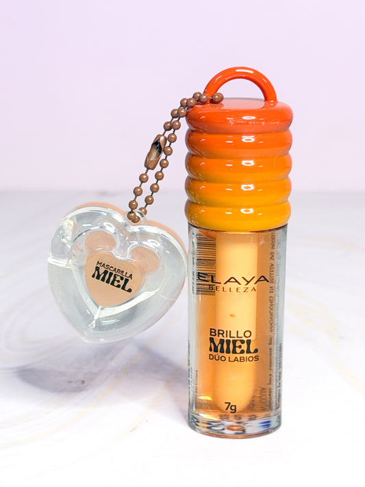 Brillo miel Dúo + mascarilla de Labios Elaya