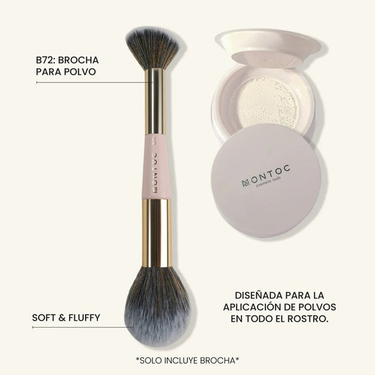 Brocha B72 doble para polvo Montoc