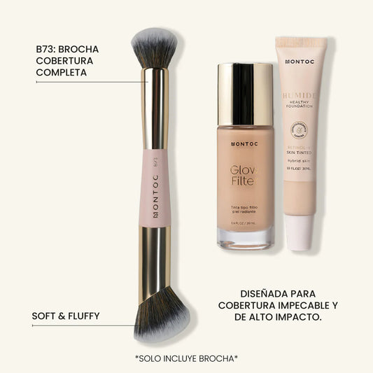 Brocha B73 de cobertura completa (bases y polvos) Montoc