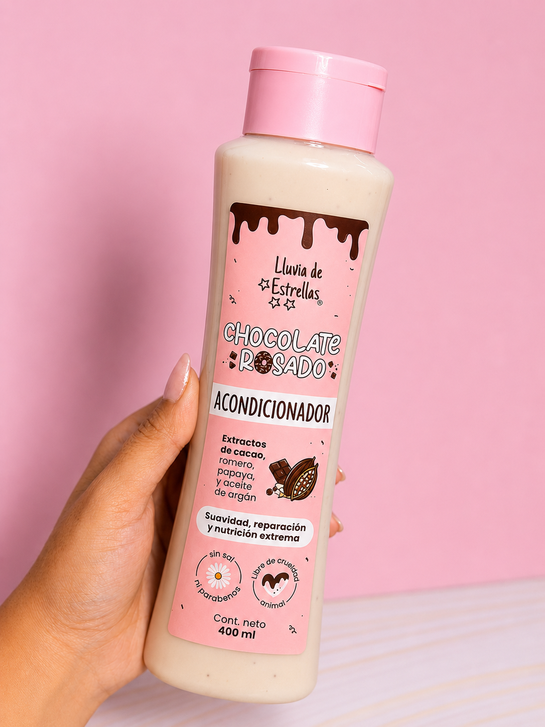 Acondicionador chocolate rosado Lluvia de estrellas