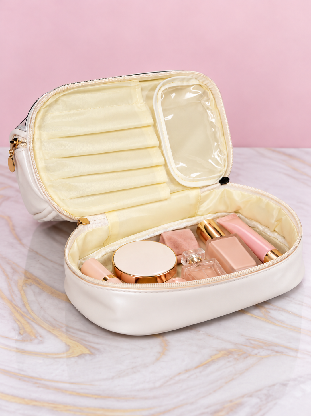 Cosmetiquera Miau con Compartimiento para Brochas REF OH-26-200