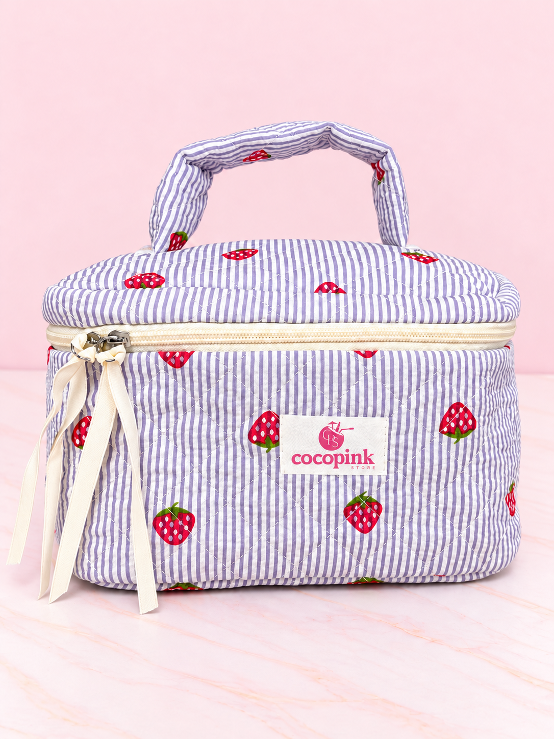 Cosmetiquera de Fresitas Coco Pink REF OH-26-232