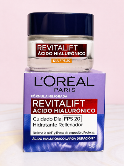 Crema Día Hidratante Rellenador Revitalift Ácido Hialurónico Loreal