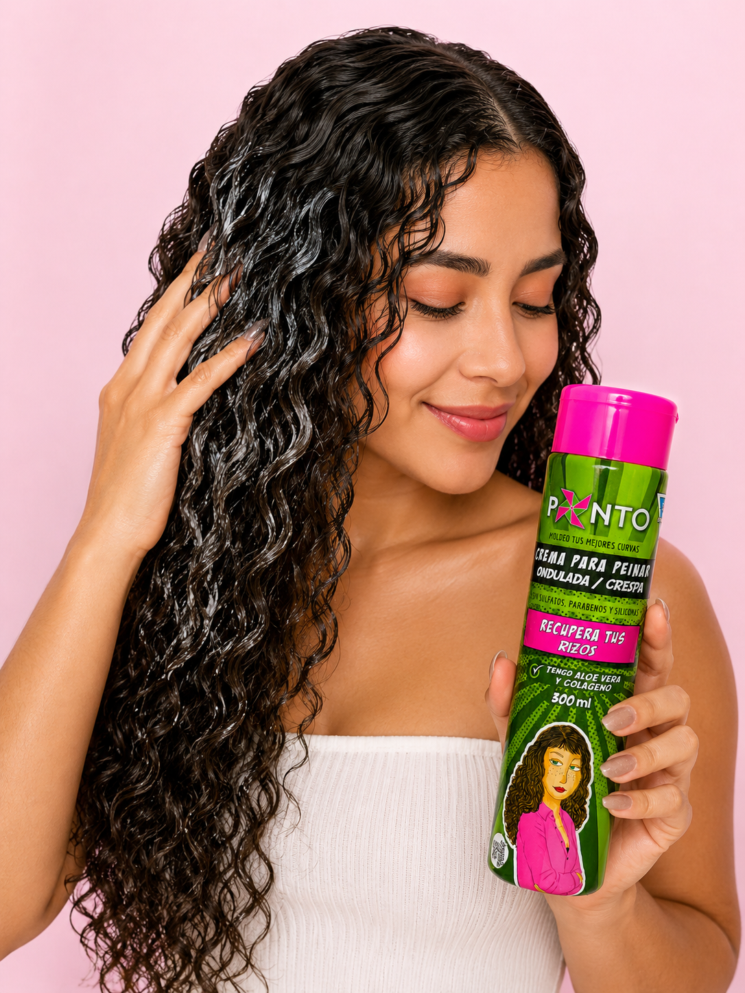 Crema de Peinar ondulada/crespas x 300 ml Ponto