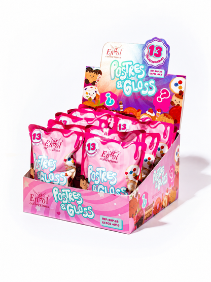 Display x12 Lip Gloss Postres con peluche + Probadores Engol